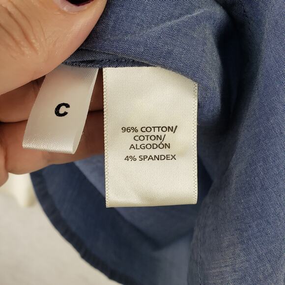 Ann Taylor Blue and White Button Down Shirt - Picture 6 of 9